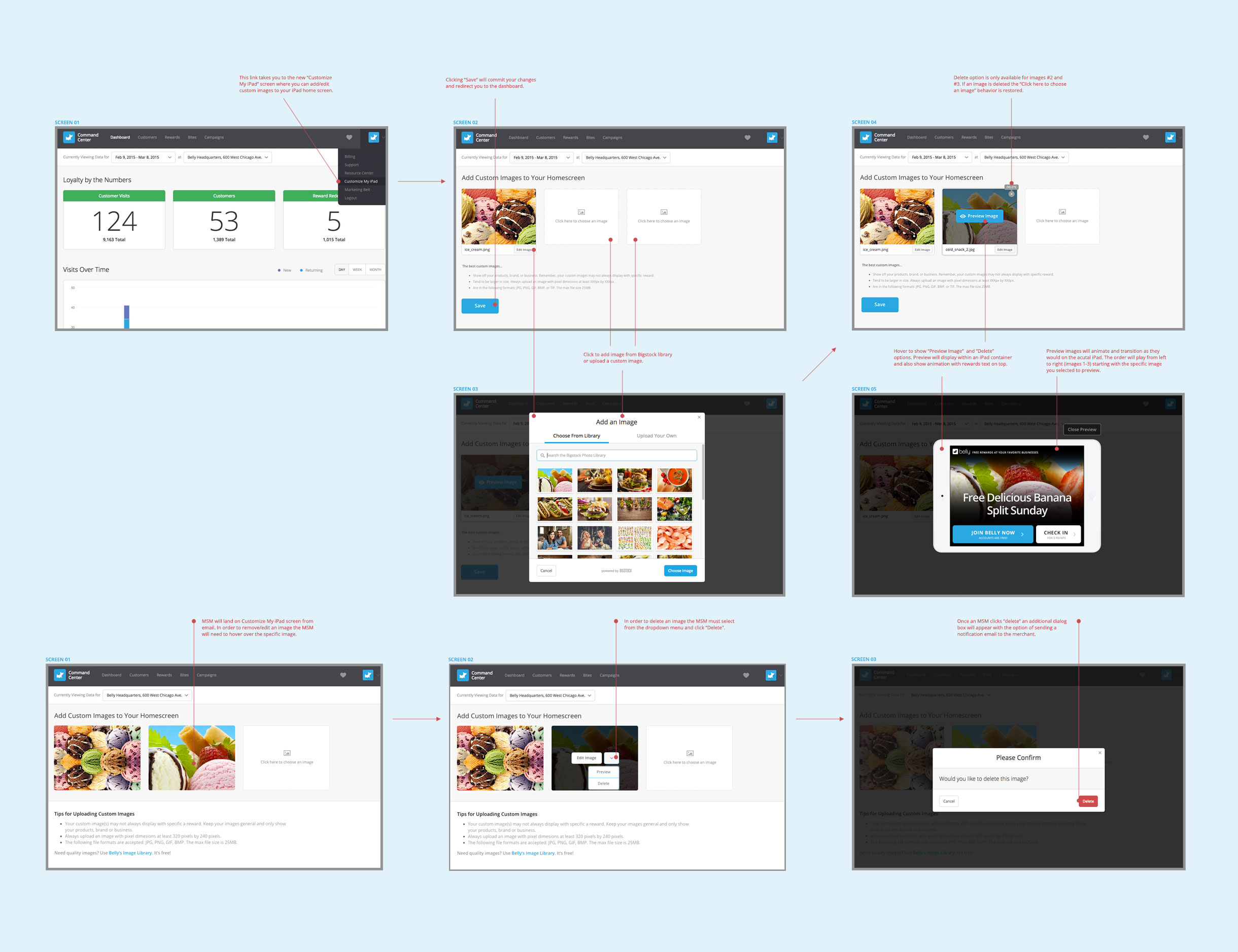 Customize My iPad Wireframes