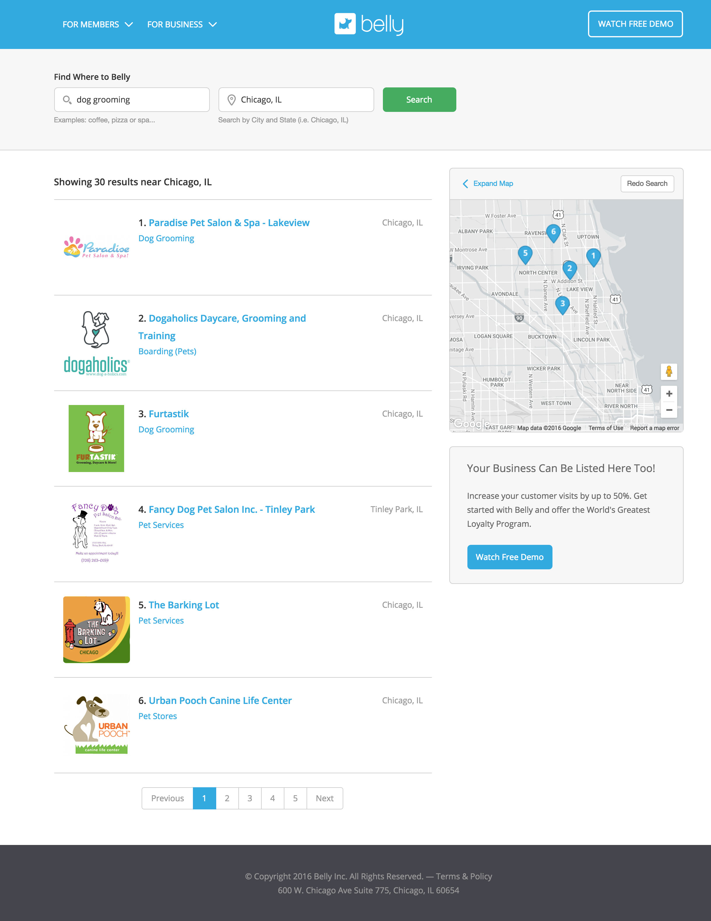 Locations Web View
